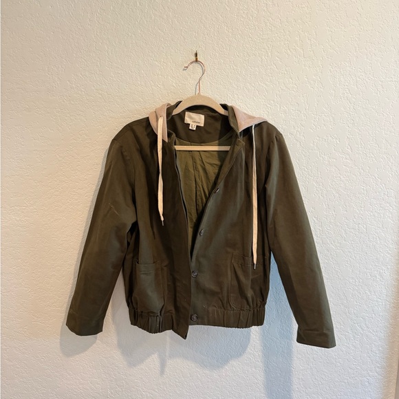TheKorner Olive Green Hooded Jacket - Picture 1 of 6